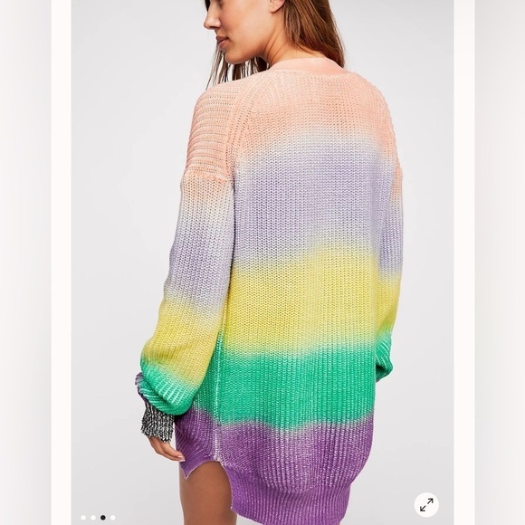 Rare Zadig & Voltaire Lilian Cow Rainbow Cardigan size M - Picture 3 of 9